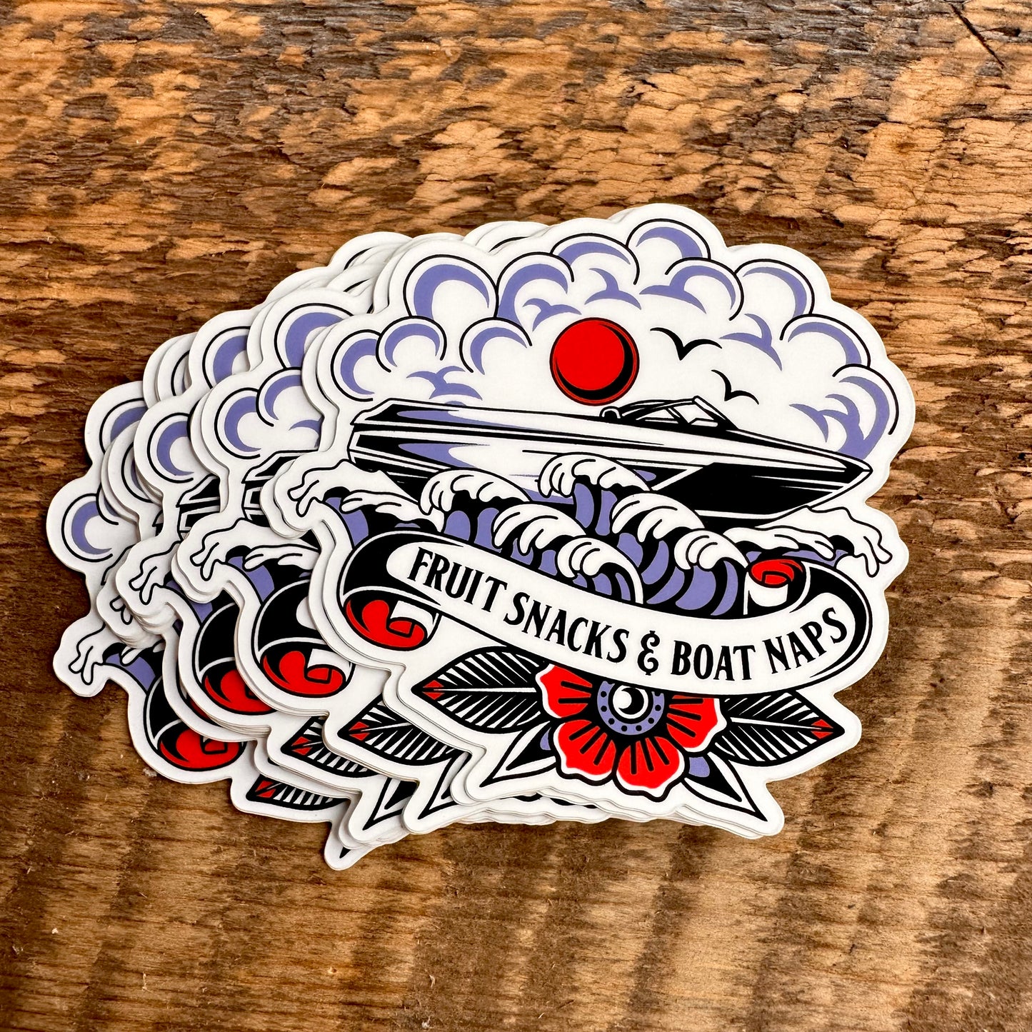 Fruit Snacks & Boat Naps Sticker