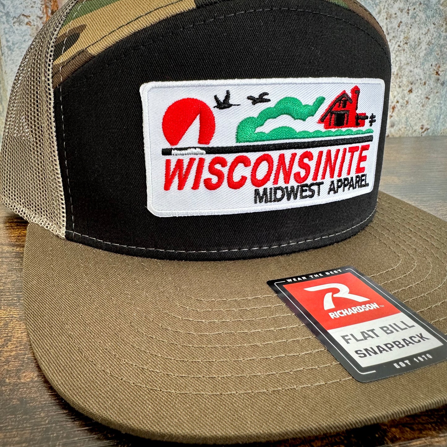 Wisconsinite Hat - 7 Panel Camo
