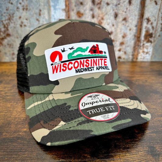 Wisconsinite Hat- Camo Curved Bill